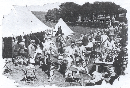 Image of a Lunch Stop with lashings of Beer at ISDT 1927