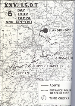 Image - scanned map of course Day 6 ISDT 1950
