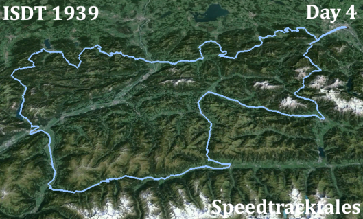 Image - ISDT 1939 Day 4 - with Landsat imagery (Speedtracktales / Google)